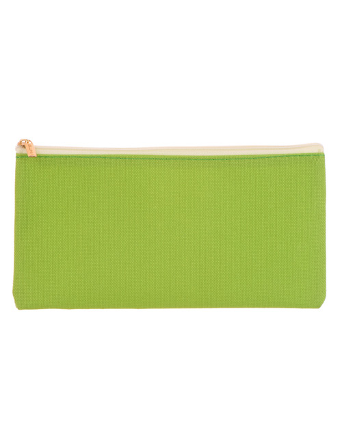Fashion Green Square Shape Decorated Cosmetic Bag