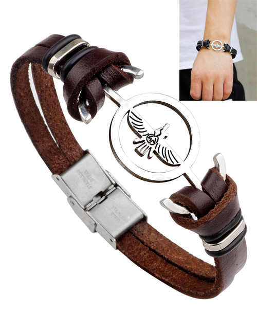 Fashion Brown Eagle Shape Decorated Bracelet