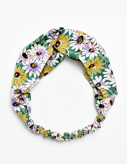 Fashion Yellow Flower Pattern Decorated Hair Hoop