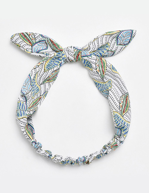 Fashion White Rabbit Ears Shape Decorated Hair Hoop