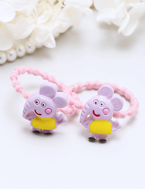 Lovely Purple Little Elephant Decorated Hair Band(2pcs)