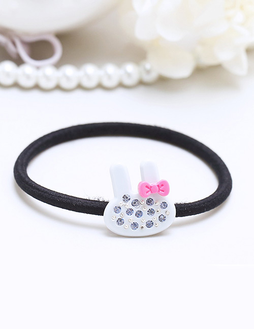 Lovely White Rabbit Ears Decorated Simple Hair Band