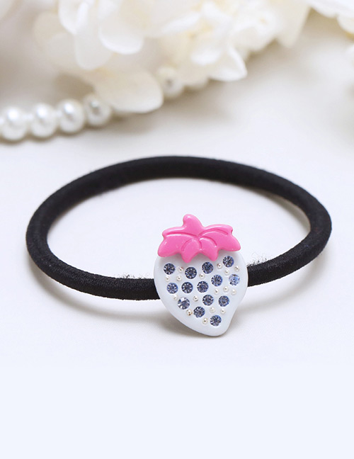 Lovely White Strawberry Shape Decorated Hair Band