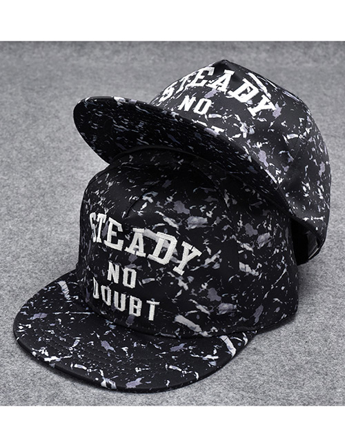 Trendy Black Letter Pattern Decorated Hip-hop Cap(adjustable)
