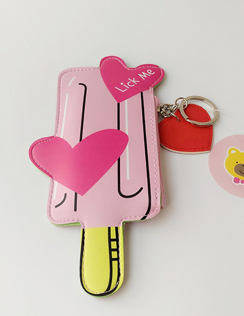 Fashion Pink Ice-cream Decorated Coin Purse