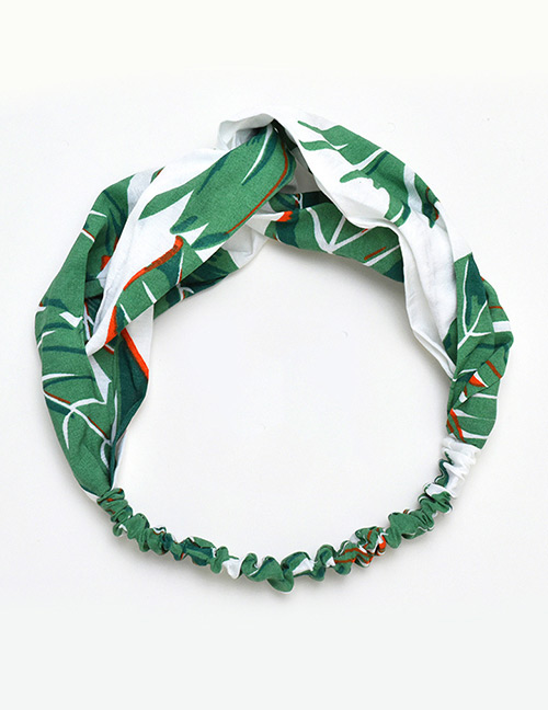 Fashion Green Leaf Pattern Decorated Hair Band