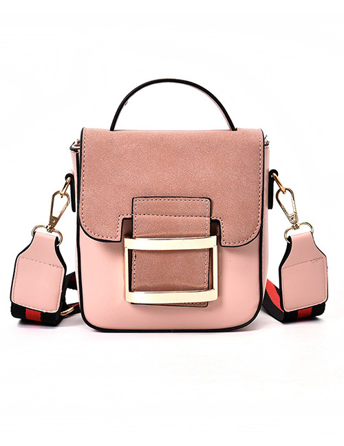 Elegant Pink Square Shape Decorated Bag