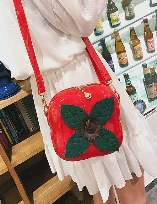 Personality Red Persimmon Decorated Shoulder Bag