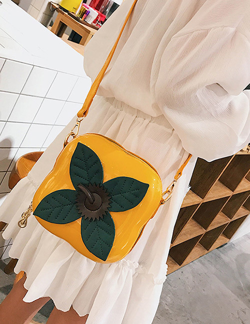Personality Yellow Persimmon Decorated Shoulder Bag