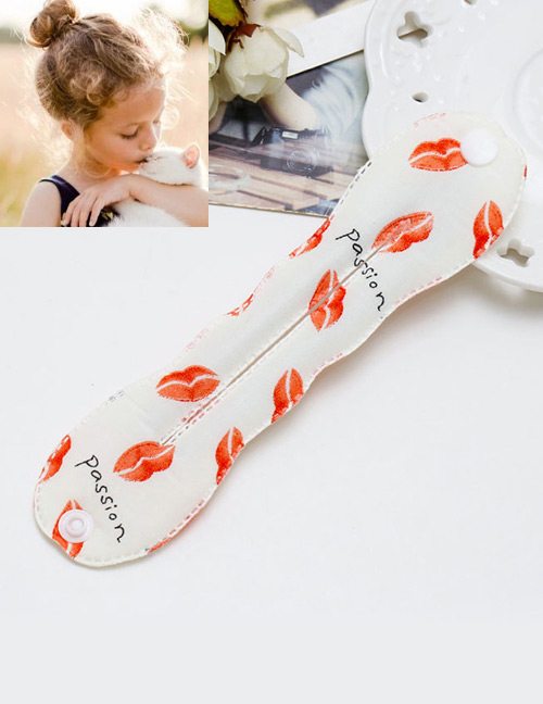 Fashion Beige+red Lips Shape Decorated Children Hair Band