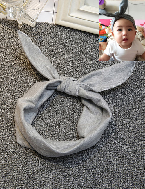 Lovely Gray Bowknot Shape Decorated Hair Band