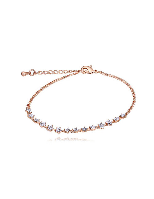 Elegant Rose Gold Star Shape Decorated Bracelet