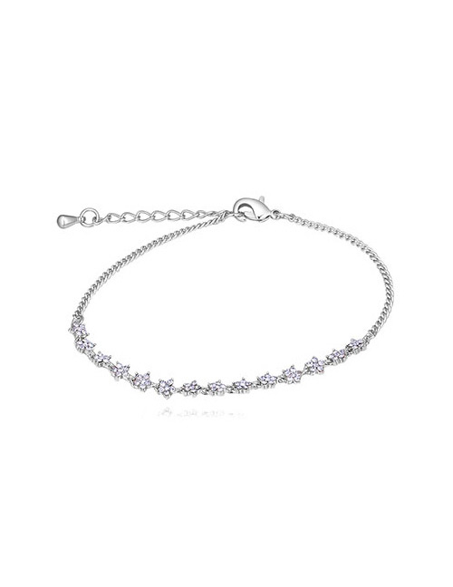 Elegant Silver Color Star Shape Decorated Bracelet