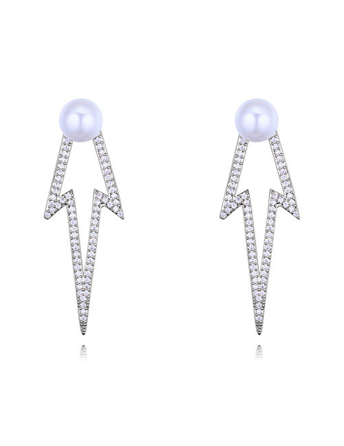 Elegant Silver Color Hollow Out Design Earrings