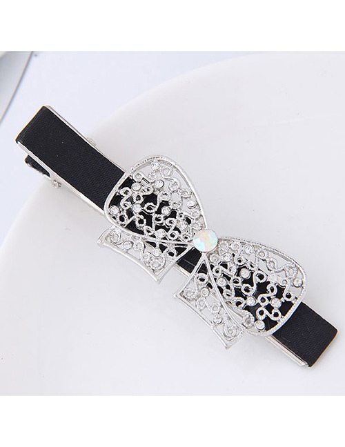 Lovely Silver Color Bowknot Shape Decorated Hairpin