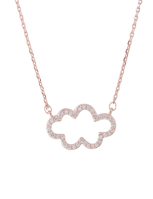 Lovely Gold Color Clouds Shape Decorated Necklace