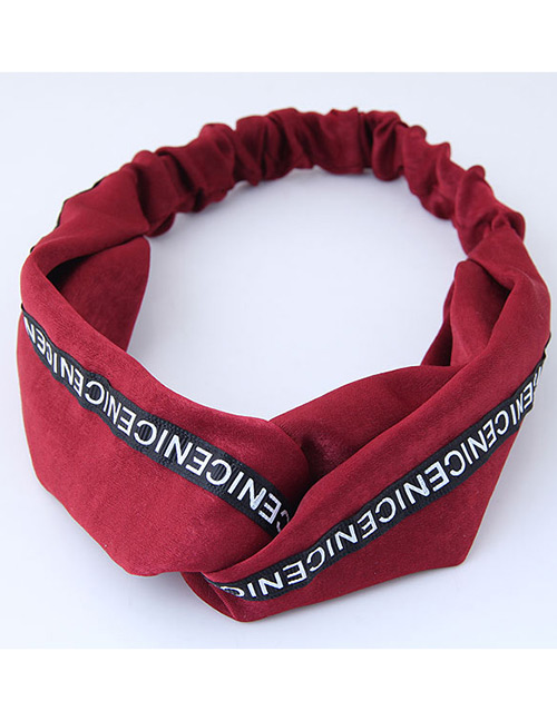 Fashion Red Letter Pattern Decorated Headband