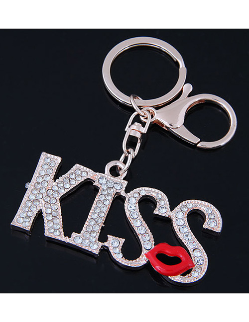 Fashion Silver Color Letter Decorated Keychain