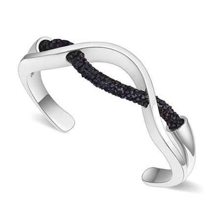 Fashion Silver Color+black Irregular Shape Design Simple Bracelet