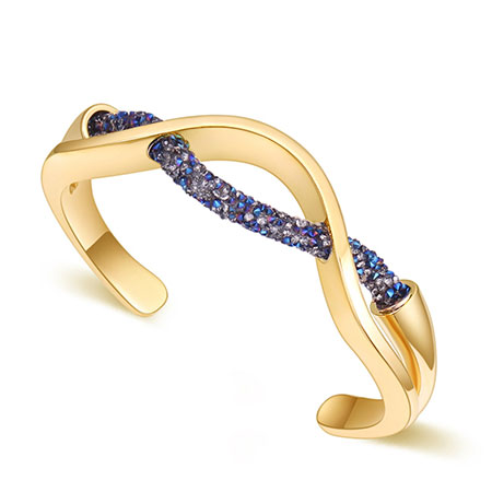 Fashion Champagne+blue Irregular Shape Design Simple Bracelet