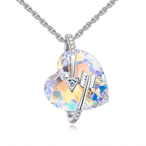 Fashion Multi-color Heart Shape&arrows Decorated Necklace