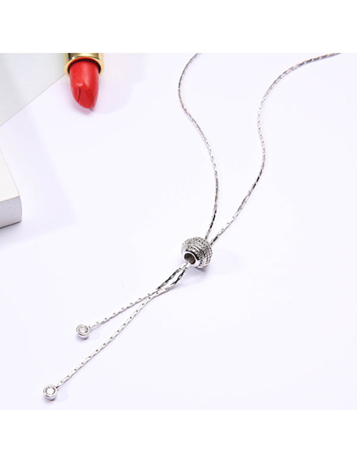 Fashion Silver Color Tassel Decorated Necklace