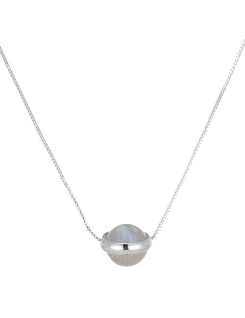 Fashion Silver Color Round Shape Decoratd Necklace
