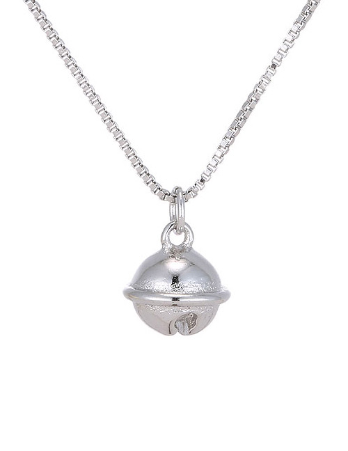 Elegant Silver Color Bells Shape Decorated Necklace