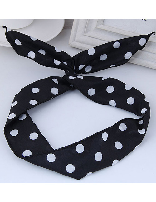 Lovely Black Dot Shape Decorated Hair Band