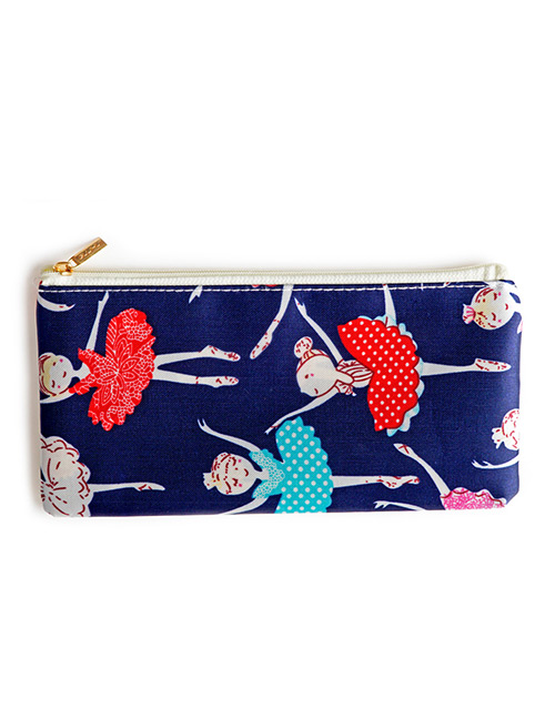 Fashion Red+blue+sapphire Blue Girls Pattern Decorated Cosmetic Bag