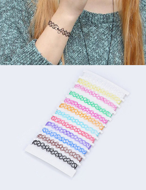 Fashion Multi-color Color Matching Decorated Bracelet Sets