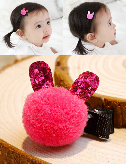 Cute Watermelon Red Rabbit Ears Decorated Children Hairpin