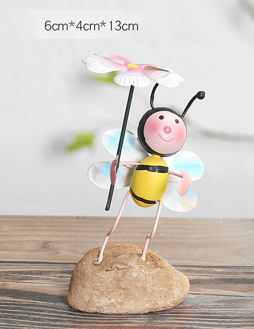 Lovely Yellow+pink Flower&bee Decorated Color Matching Handicrafts