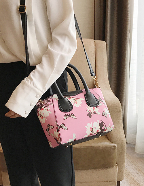 Elegant Pink Narcissus Shape Decorated Bag