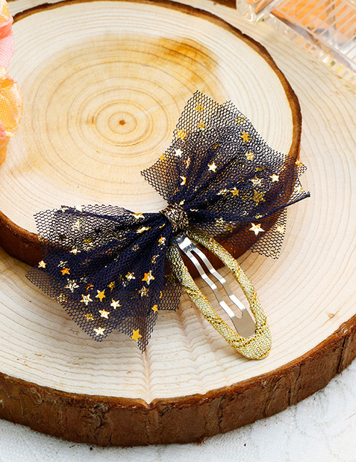 Sweet Navy Bowknot Shape Decorated Hairpin