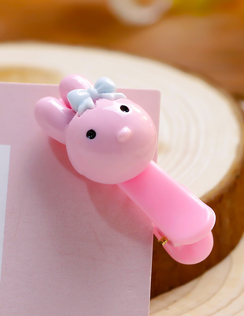 Lovely Pink Rabbit Shape Decorated Hairpin