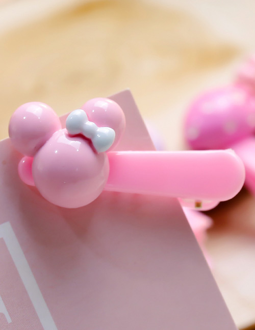 Lovely Light Blue+pink Mouse Shape Decorated Hairpin