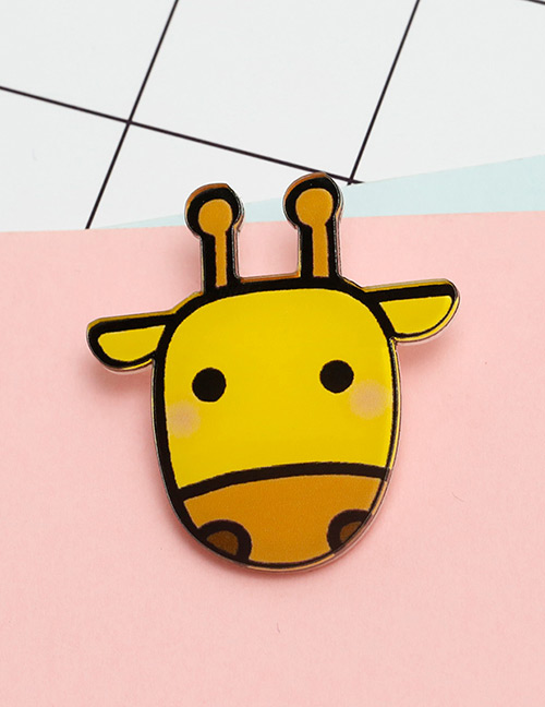 Lovely Yellow Cartoon Calf Decorated Brooch