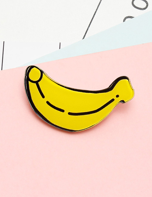 Lovely Yellow Small Banana Decorated Brooch