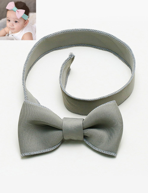 Lovely Gray Bowknot Decorated Pure Color Hair Band