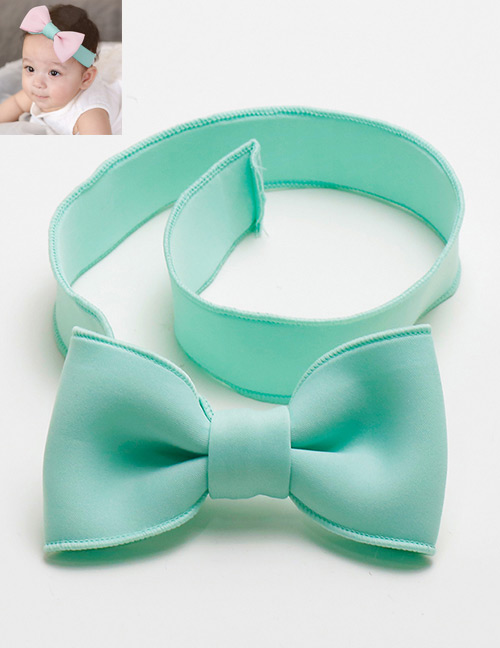 Lovely Green Bowknot Decorated Pure Color Hair Band