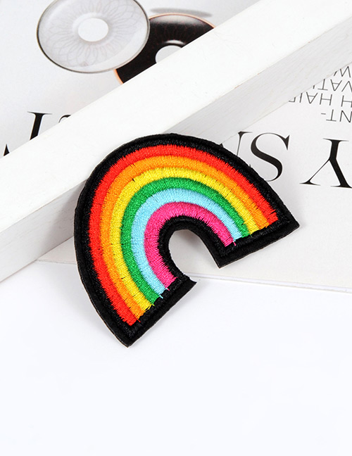Fashion Multi-color Rainbow Shape Decorated Simple Brooch