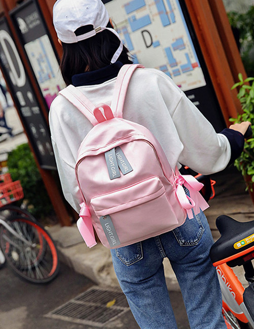 Fashion Pink Bowknot Decorated Backpack