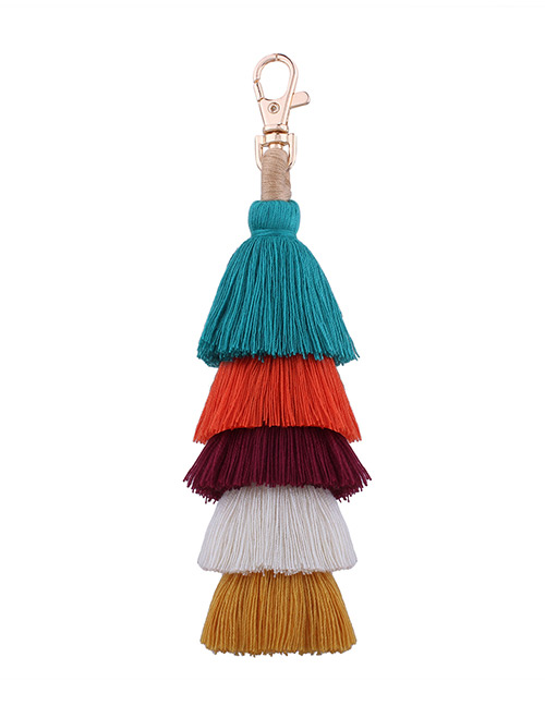 Fashion Multi-color Tassel Decorated Umbrella Shape Key Chain