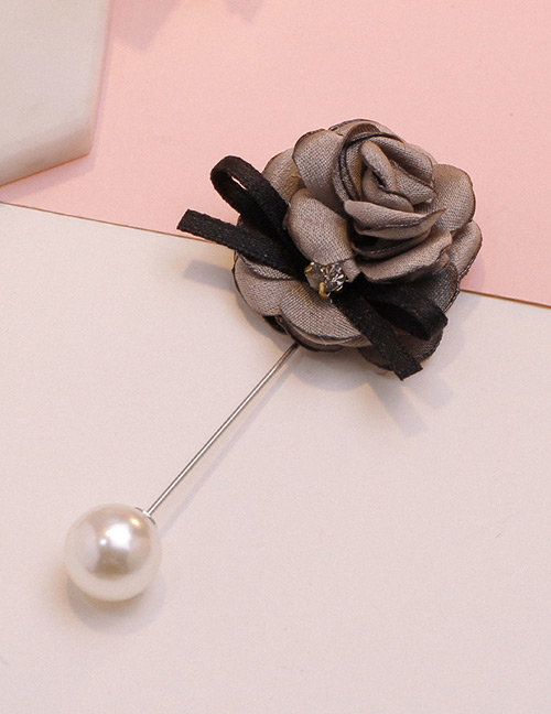 Fashion Coffee Bowknot&flower Decorated Brooch
