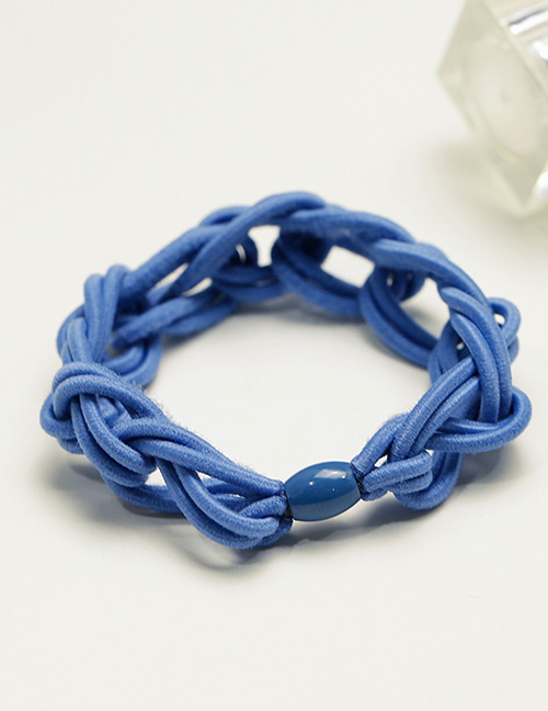 Fashion Blue Pure Color Decorated Hair Band