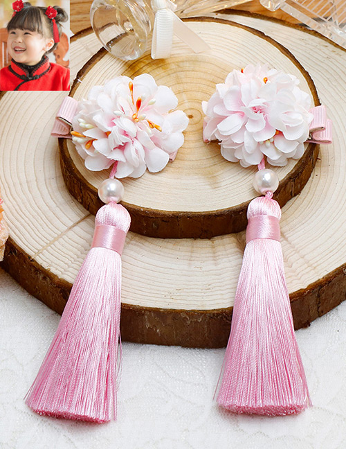 Lovely Light Pink Flower&tassel Decorated Hairpin(2pcs)