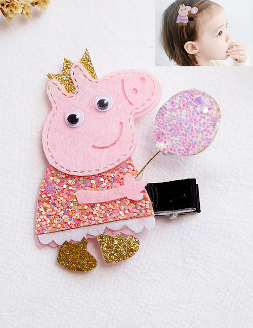 Lovely Multi-color Pig&balloon Decorated Hairpin