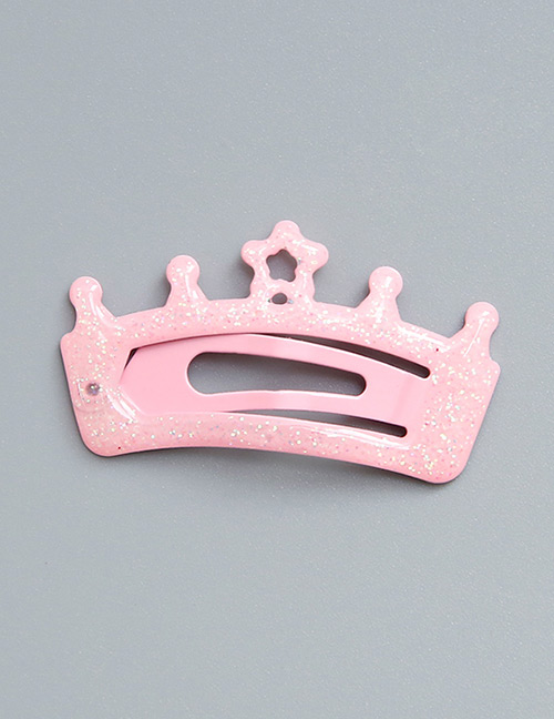 Lovely Pink Crown Shape Decorated Hairpin