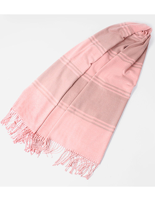 Fashion Pink Stripe Pattern Decorated Dual Use Scarf